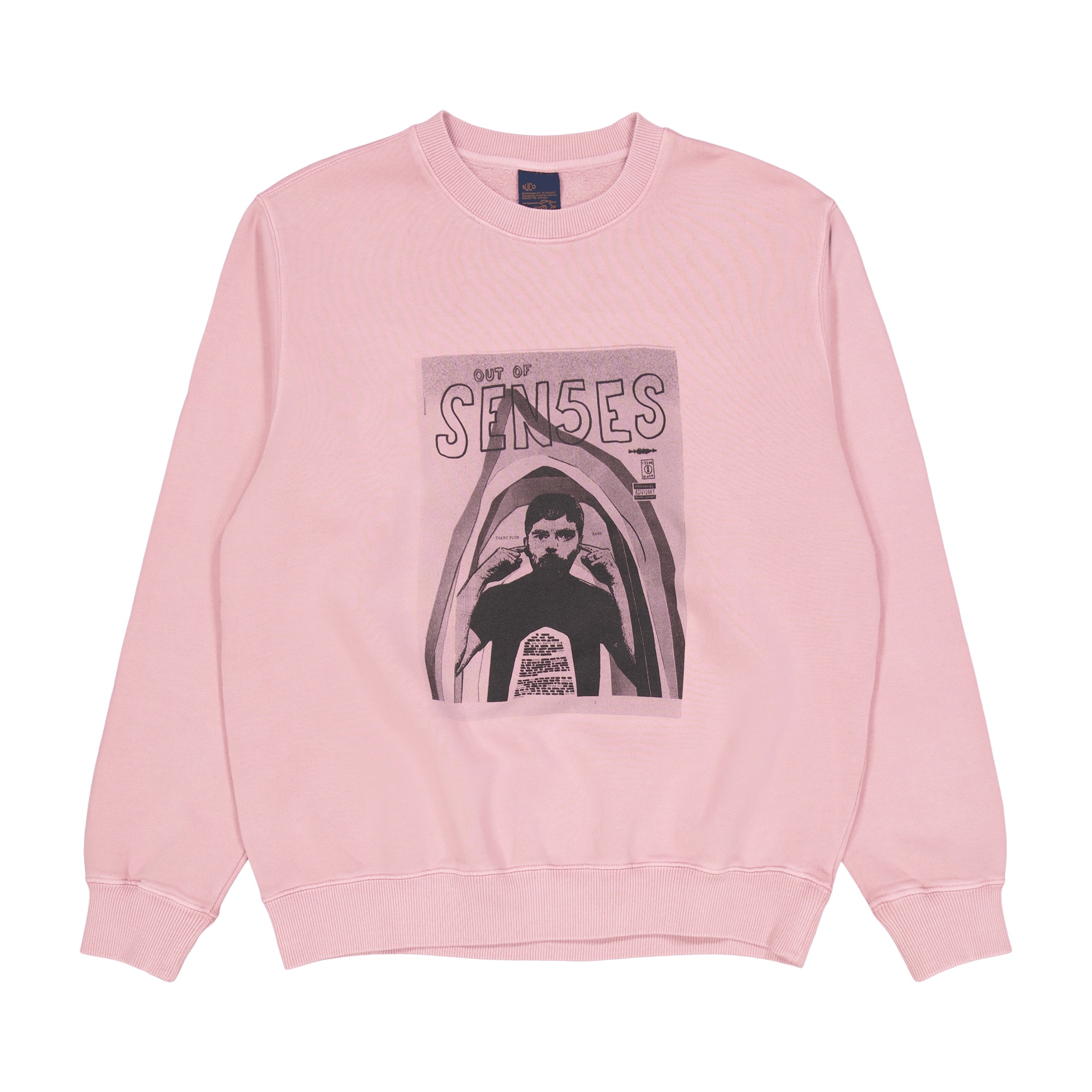 Nudie Jeans Lasse Issue 2, Male, Vêtements, sweats à capuche et pulls molletonnés, Rose, S