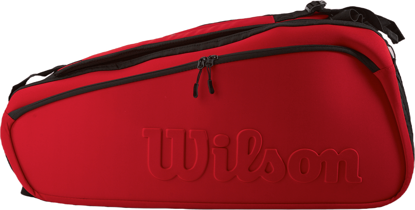 Super Tour 6pk Clash V2.0 Black/red, Unisex, Ekwipunek, torby i plecaki, Tenis ziemny, Czerwony, ONESIZE