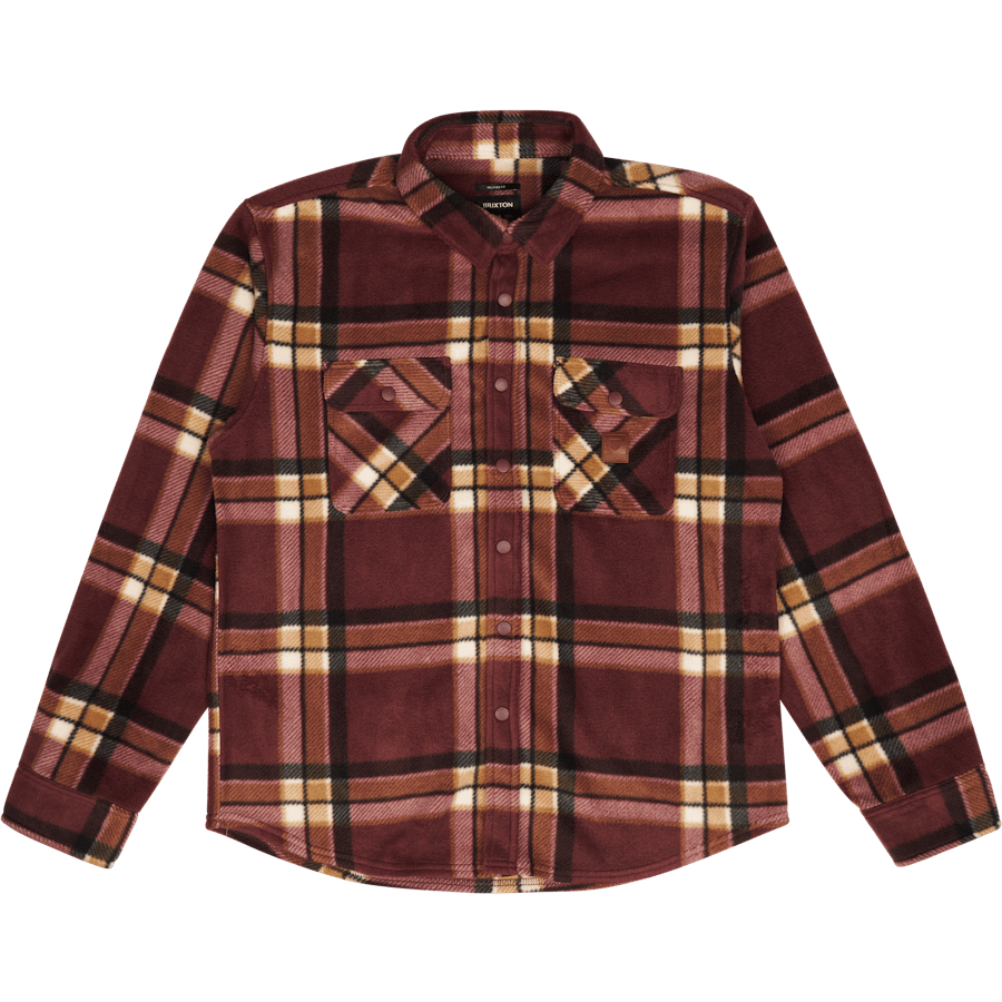 Bowery L/s Arctic Stretch Flee Mahogany Plaid