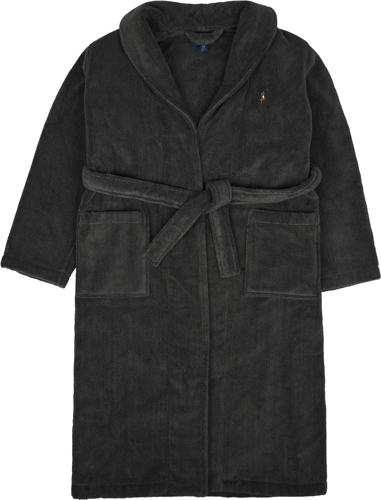 Shawl-Collar Terry Robe Dark Slate, Male, Kläder, Tillbehör, Svart, S/M