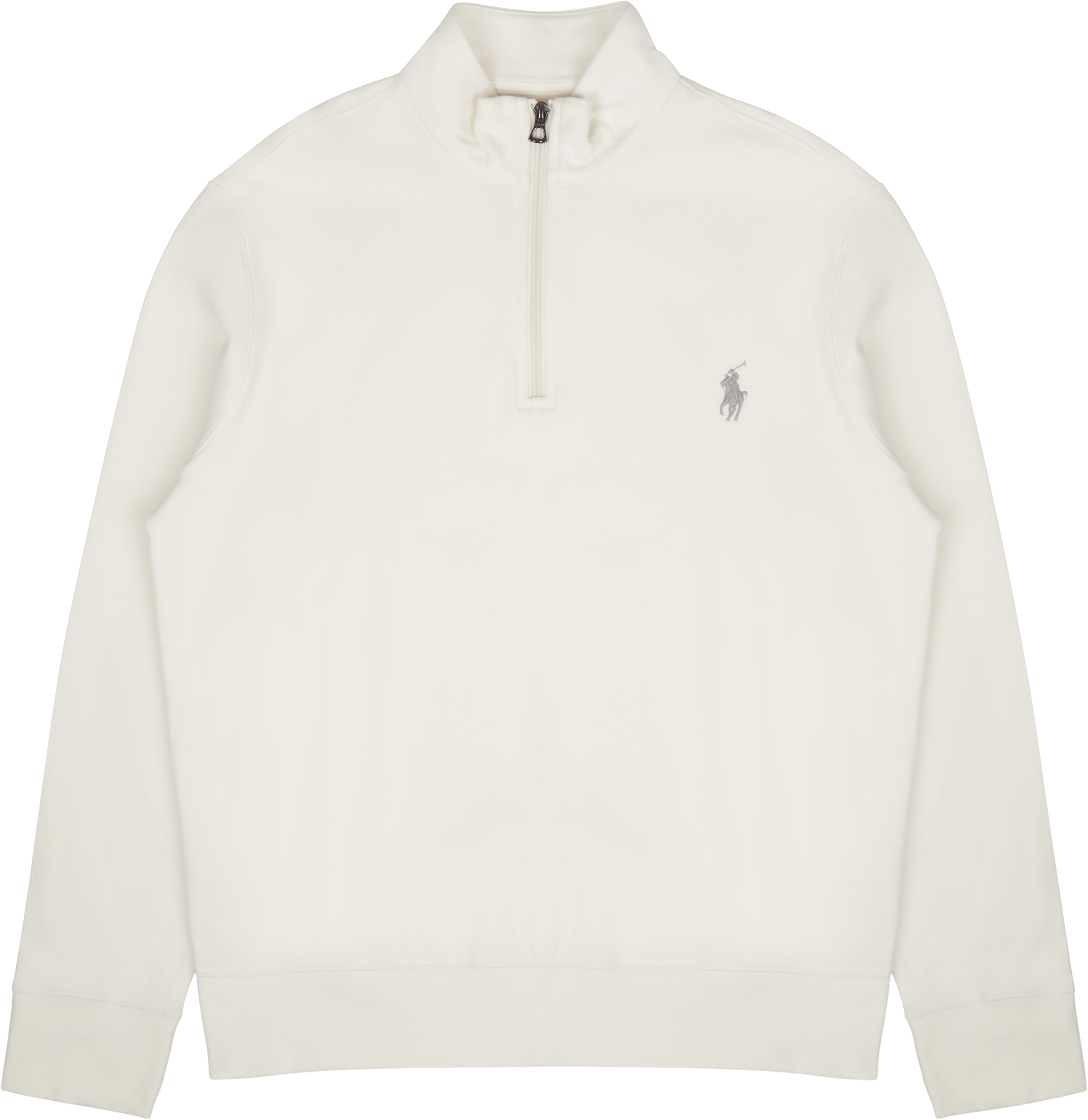 Luxury Jersey Quarter-Zip Pullover Nevis, Male, Tøj, hættetrøjer og sweatshirts, Hvid, XXL