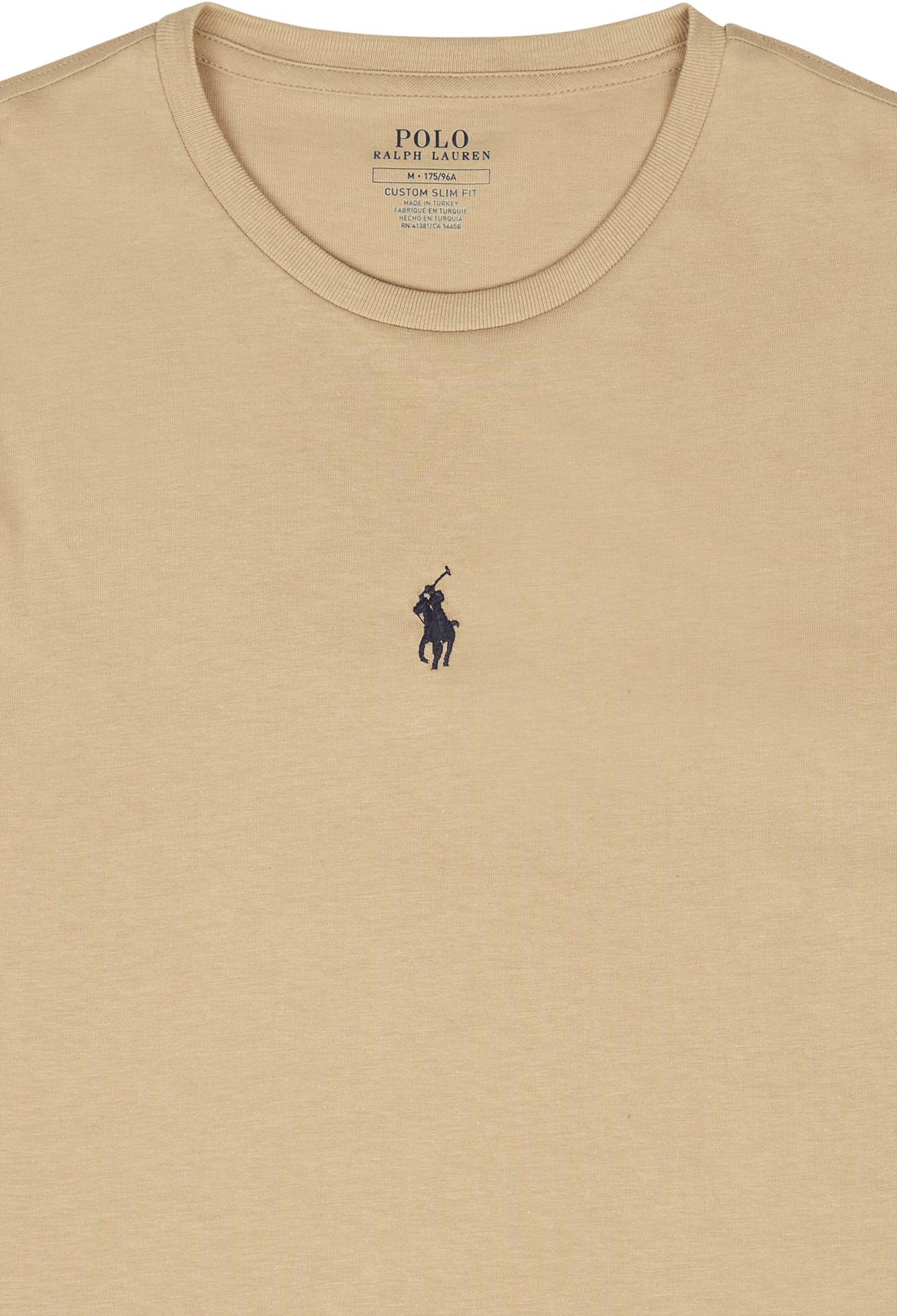 Custom Slim Fit Jersey Crewneck T-Shirt Classic Khaki - Bild 3