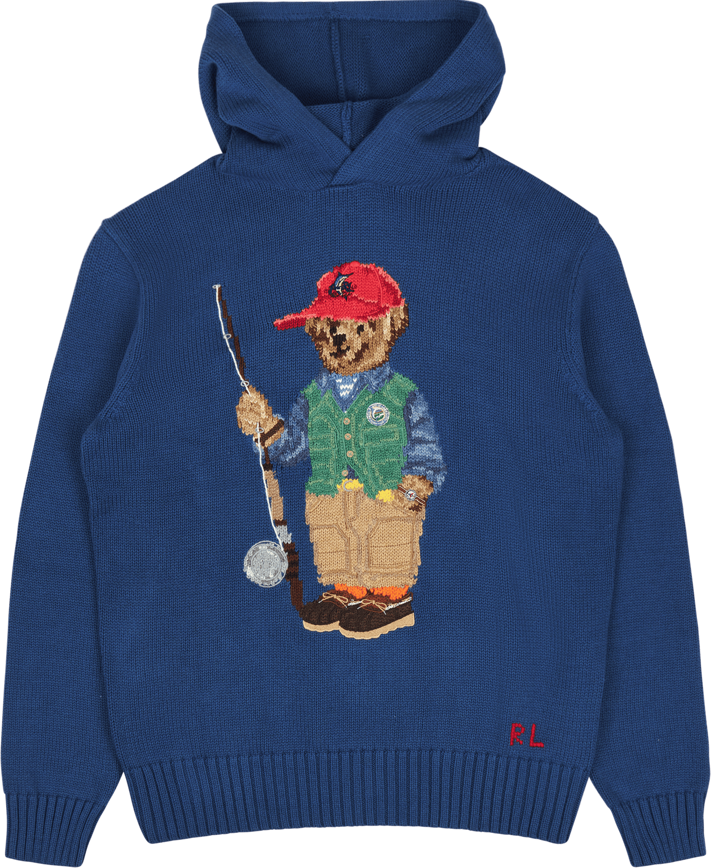 Polo Ralph Lauren Knitted Bear Hoodie Old Royal