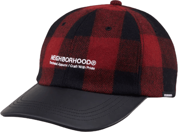 Buffalo Check Dad Cap . Wn Red