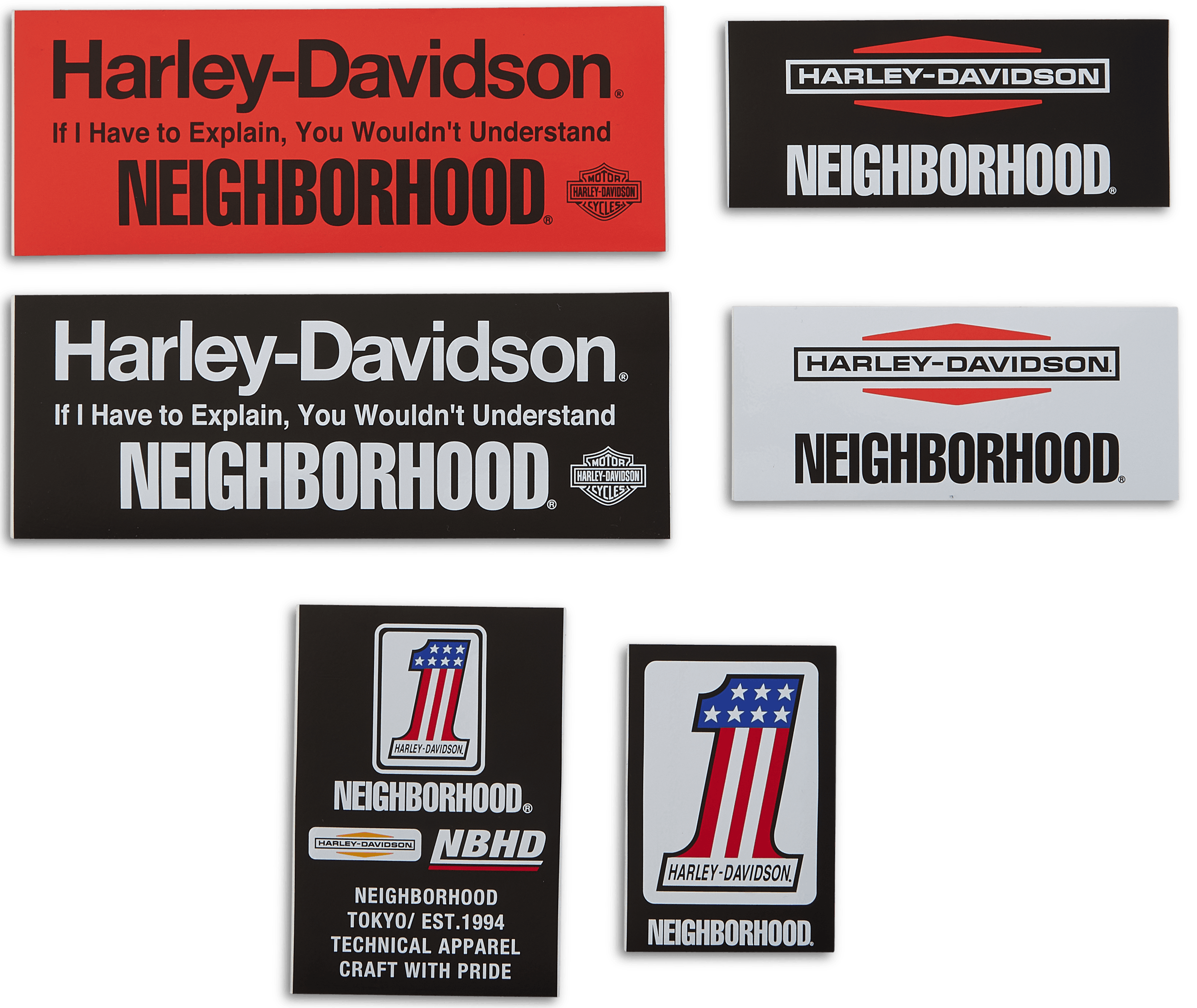 H-d . Sticker Set Multi, Unisex, Utstyr, annet tilbehør, flerfarget, ONESIZE