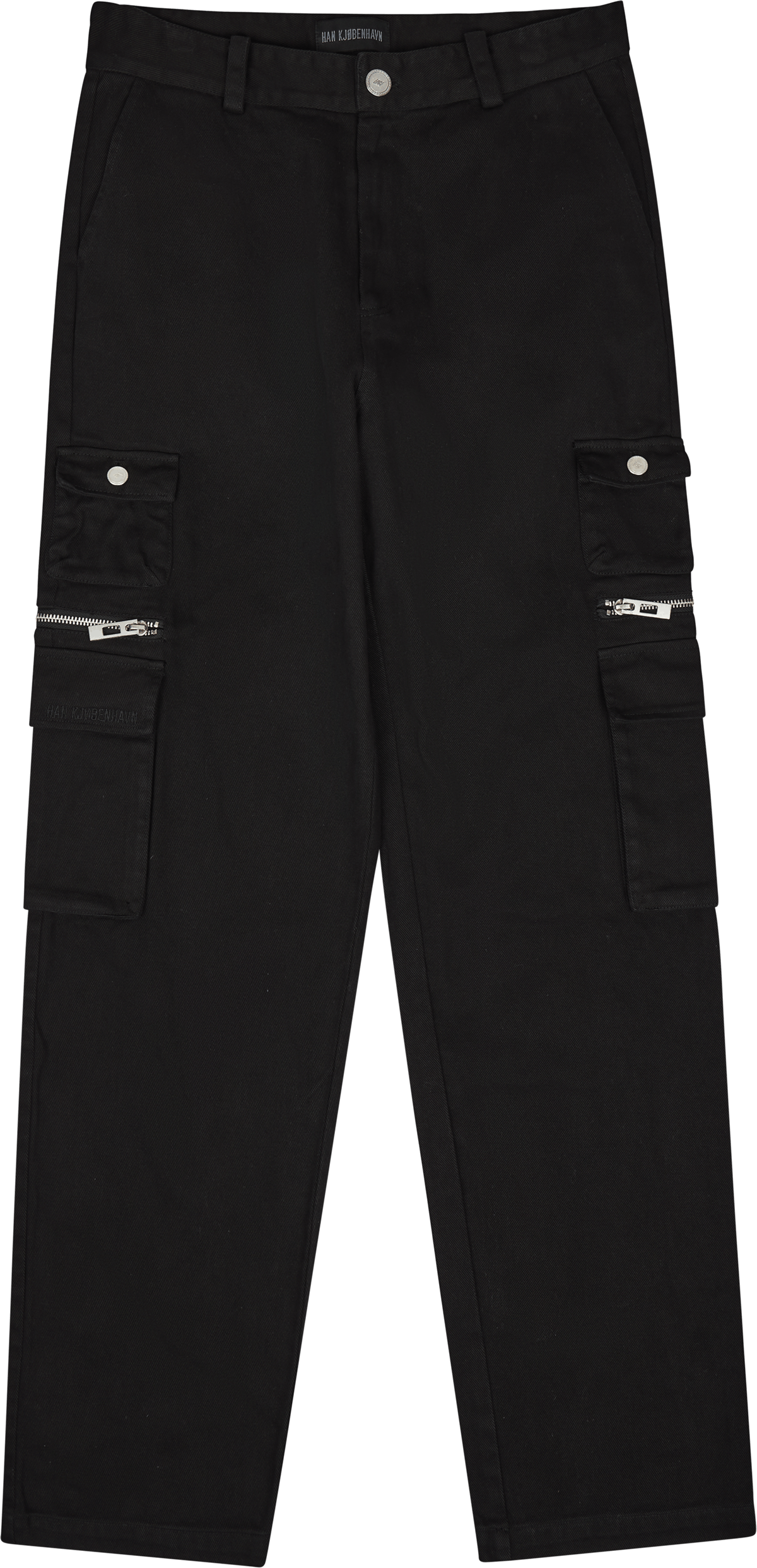Cotton Cargo Trousers Black, Male, Vêtements, Bottoms, Noir, 48