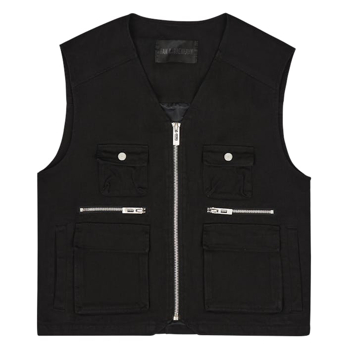 Cargo Vest Black, Male, Vaatteet, takit, Musta, 52
