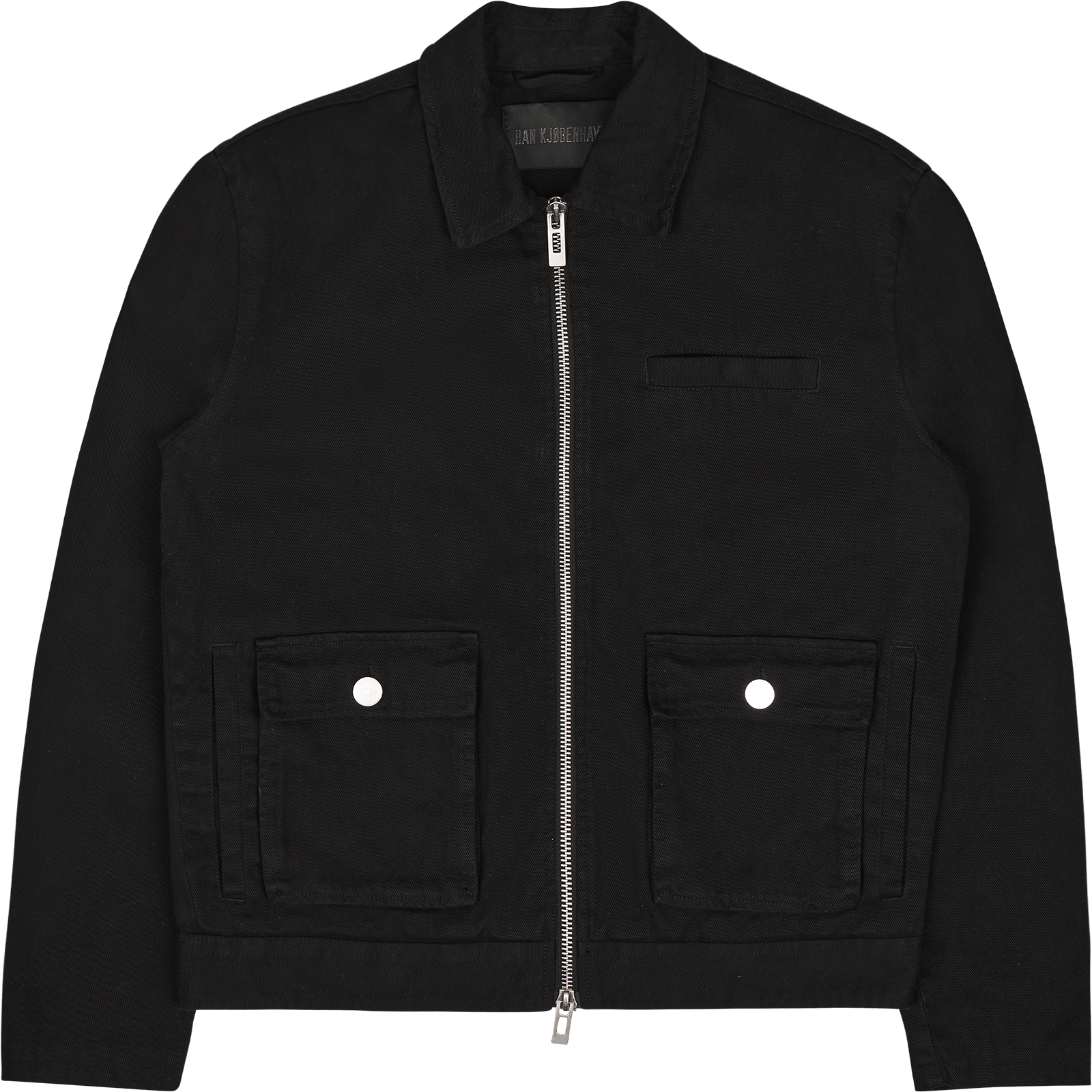 Cotton Boxy Cargo Jacket Black