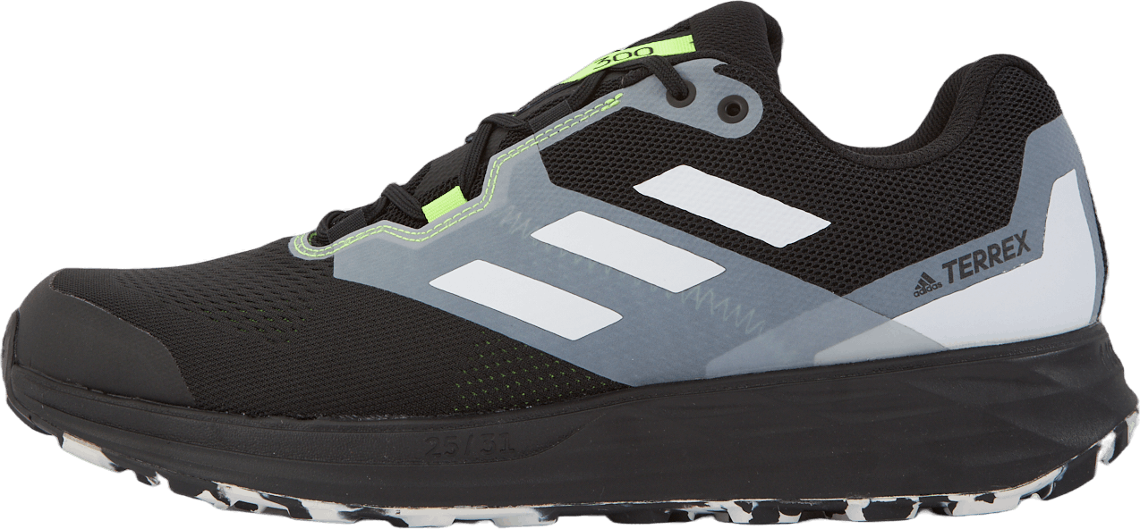 Terrex Two Flow Trail Running Shoes Core Black / Crystal White / Solar Yellow, Male, Shoes, hiking shoes, Multi color, EU 50 2/3