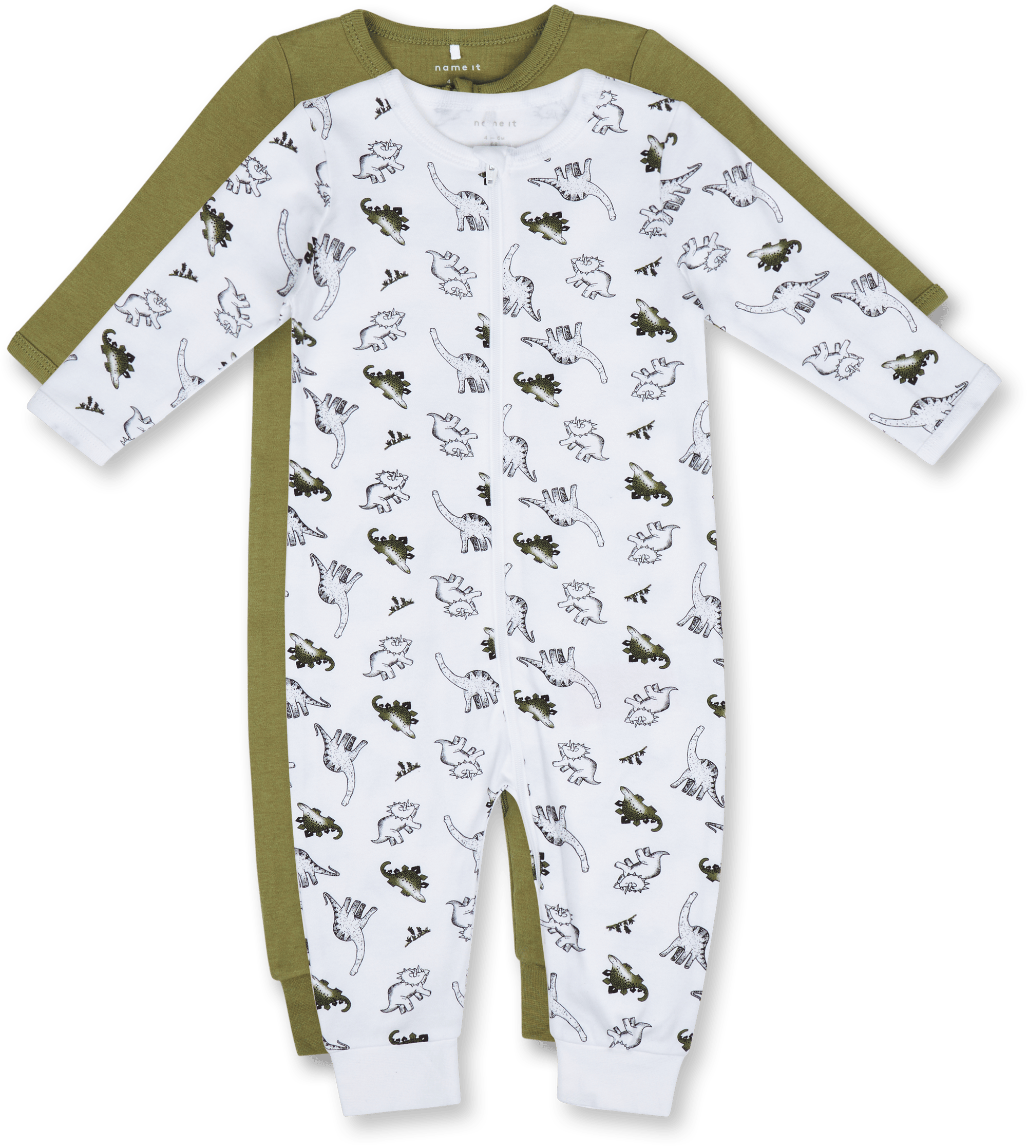 Nbmnightsuit 2p Zip Loden Dino Loden Green