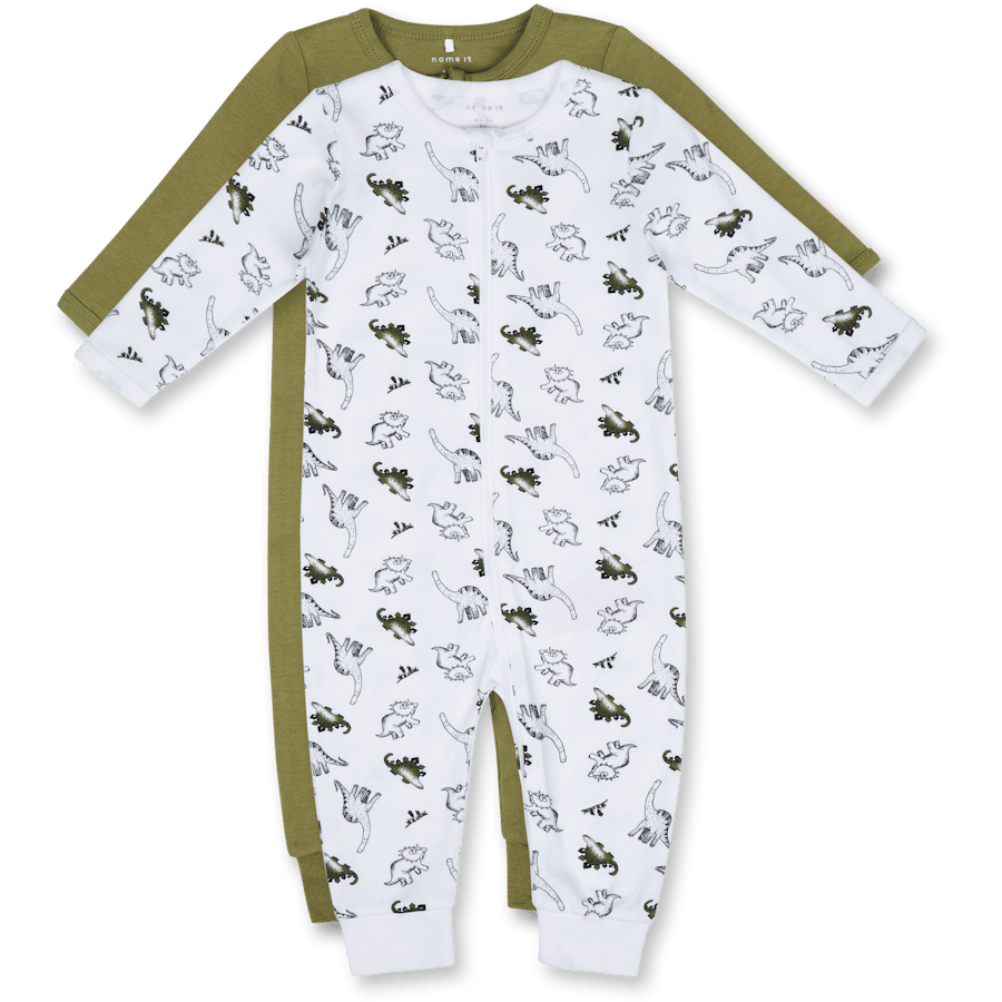 Nbmnightsuit 2p Zip Loden Dino Loden Green