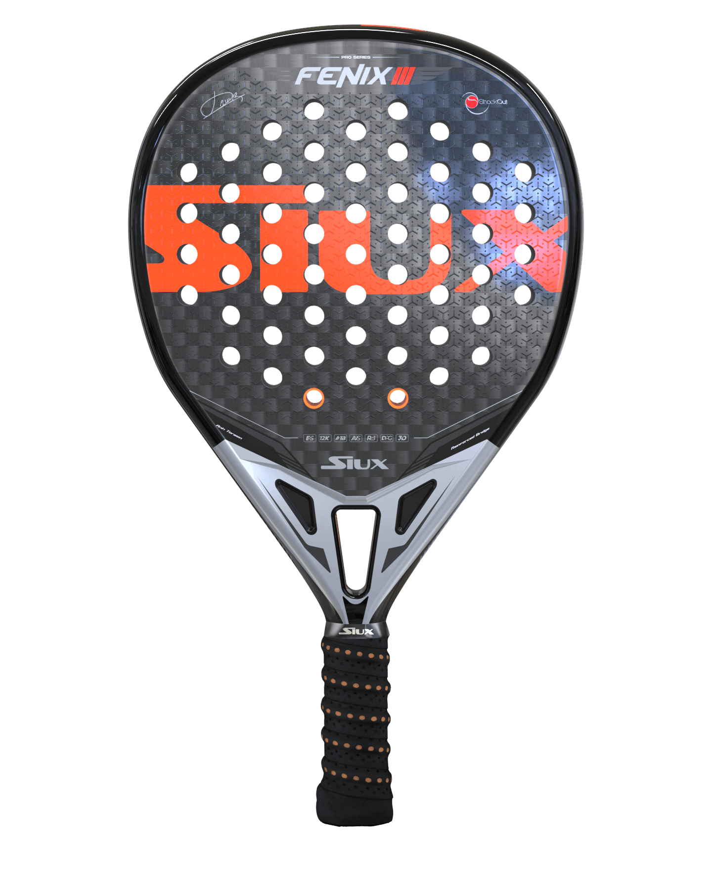 Siux Fenix Javi Ruiz, Unisex, Equipment, rackets, Padel, Black, ONESIZE
