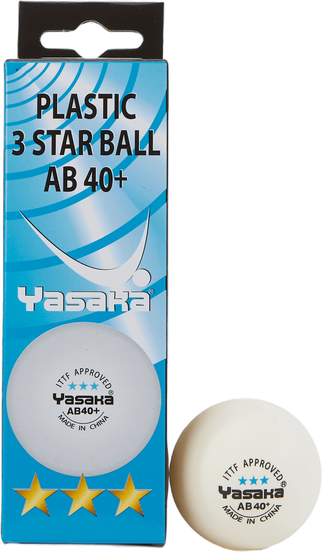 Yasaka Xxx Ab 40+ 3-pack White, Unisex, Equipment, rackets, Table tennis, Black, ONESIZE