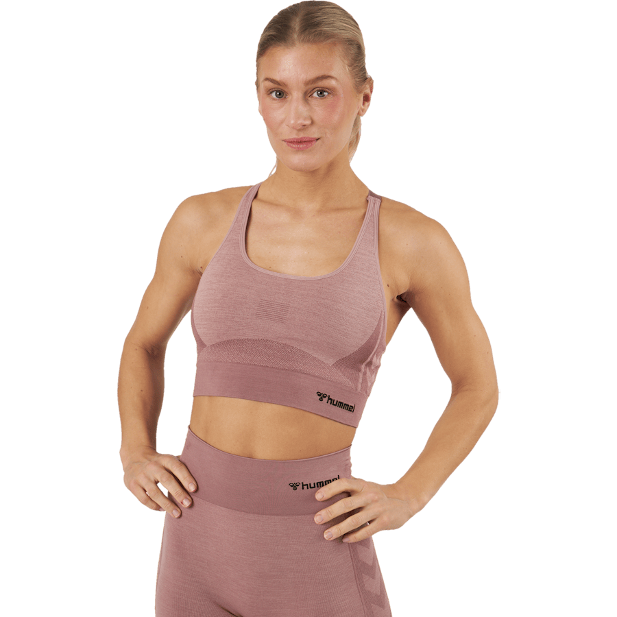 Hmlclea Seamless Sports Top Woodrose/rose Taupe Melange