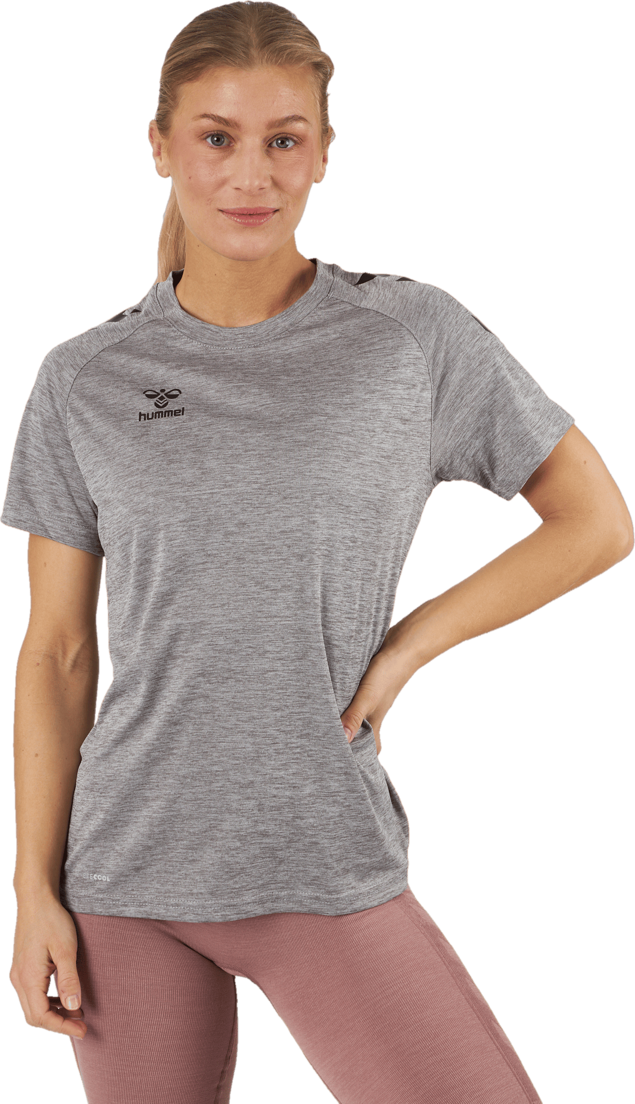 Hmlcore Xk Core Poly T-shirt Grey Melange