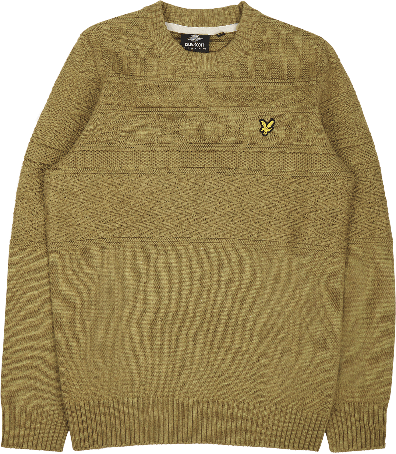 Lyle & Scott Guernsey Crew Neck W824 Seaweed
