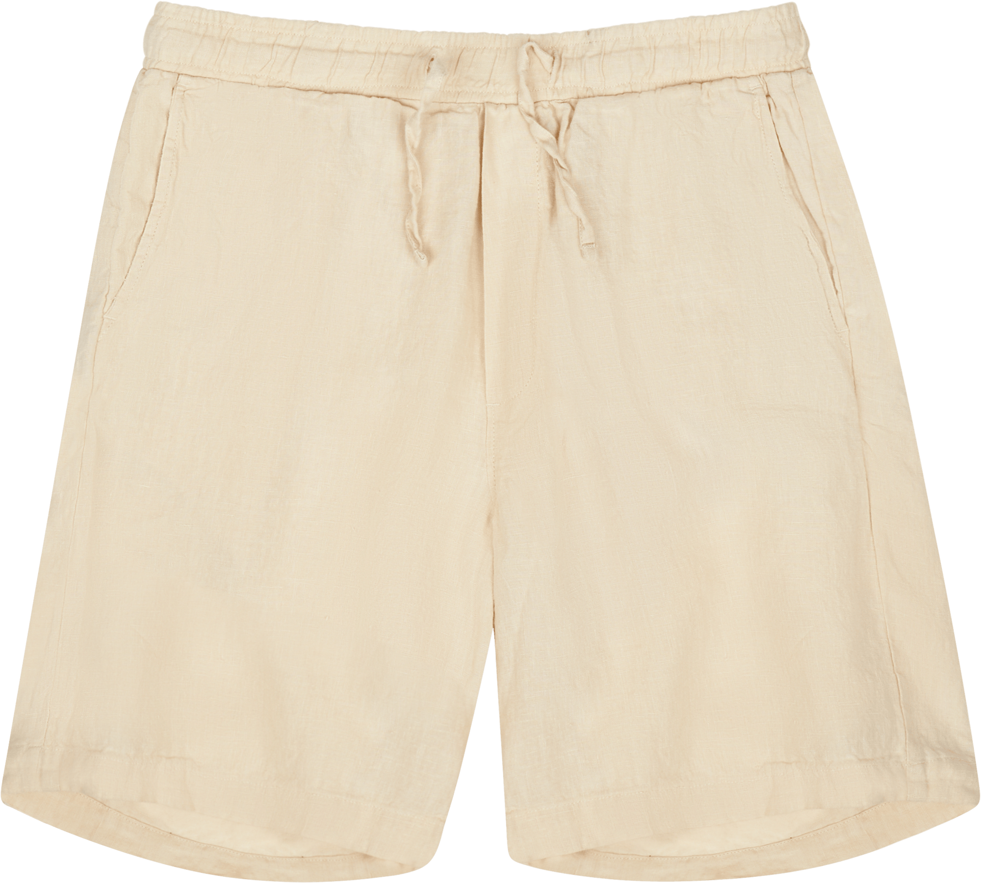 Drawstring Linen Shorts Ecru
