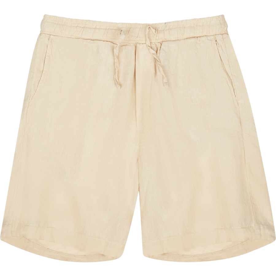 Drawstring Linen Shorts Ecru