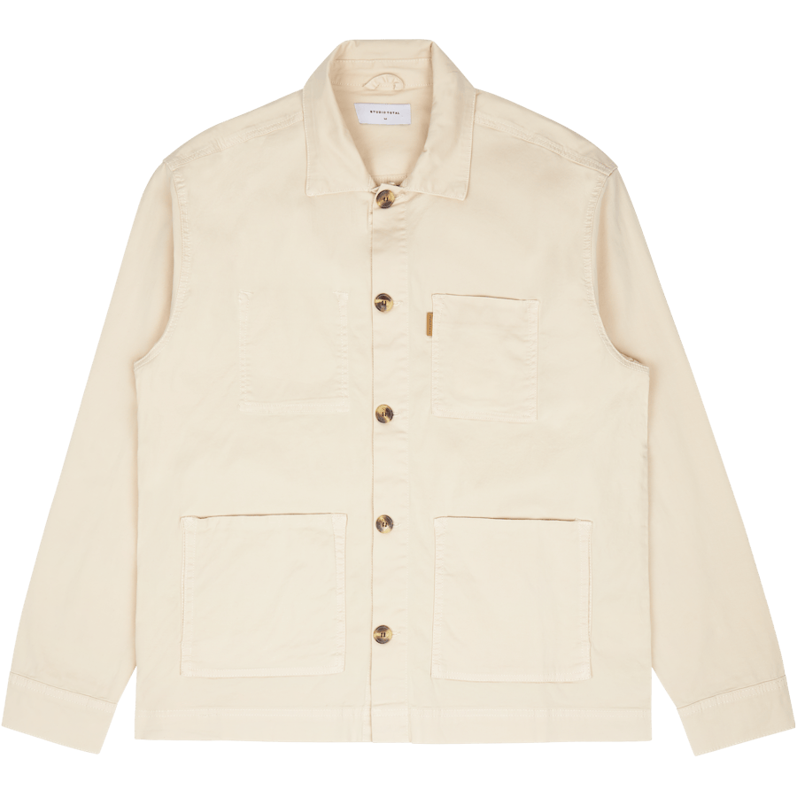 Icon Twill Overshirt Ecru