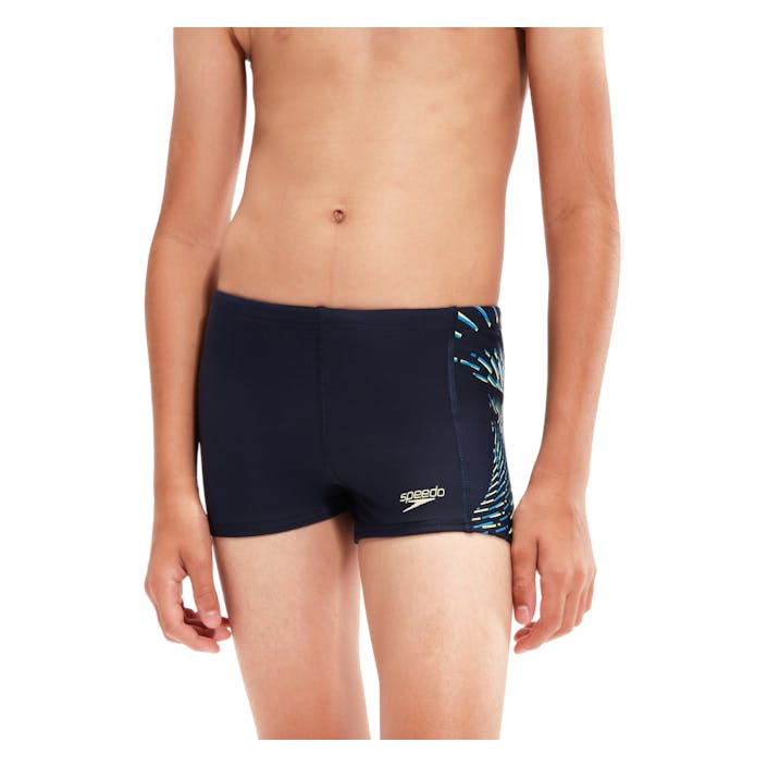 Plastisol Placement Aquashort Navy/green, Unisex, Vêtements, Maillots de bain, Natation, 7-8 Years