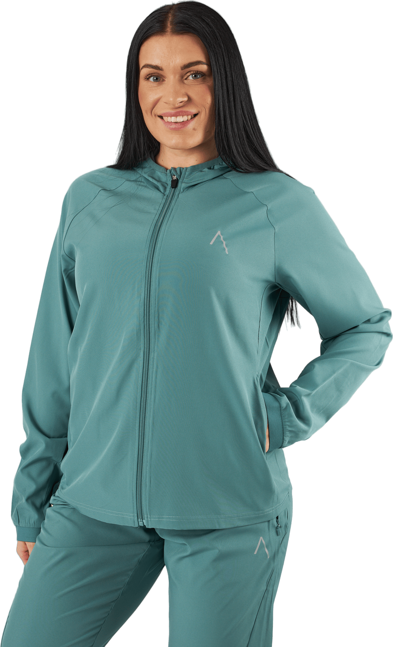 Tulip Hood Jacket Sagebush Green, Female, Apparels, jackets, Running, Turquoise, XS