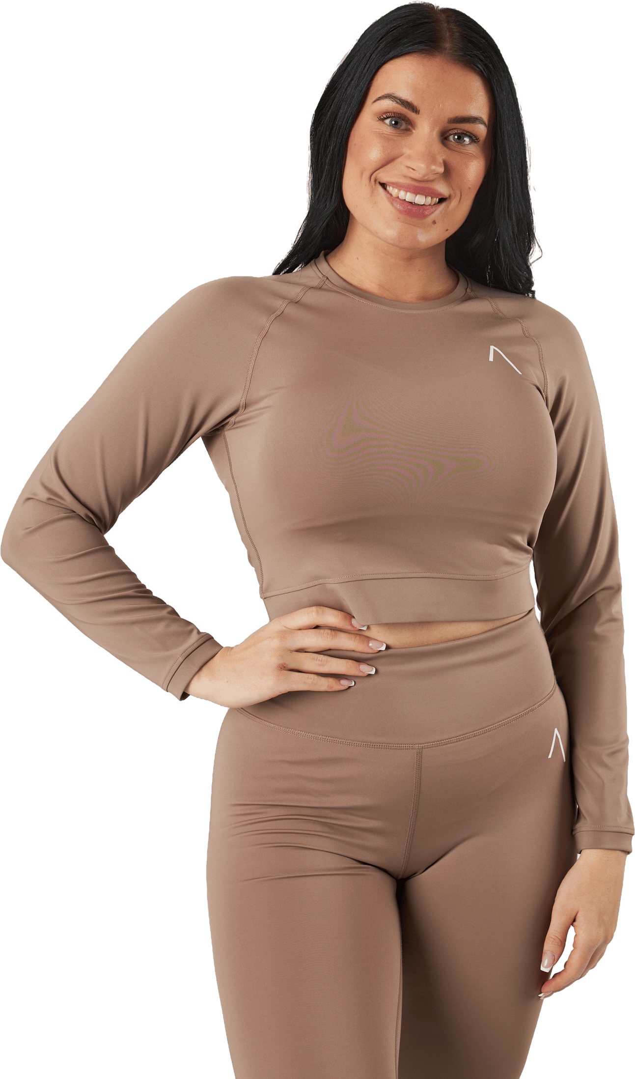 Blacc Recy Long Sleeve Top Taupe Grey