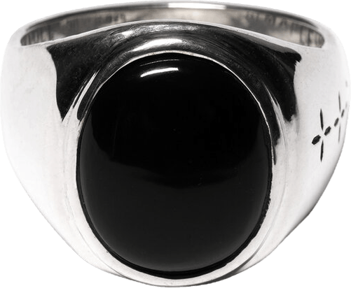 Tommy Signet Ring Silver 925/onyx, Unisex, Zařízení, další příslušenství, Stříbrný, L