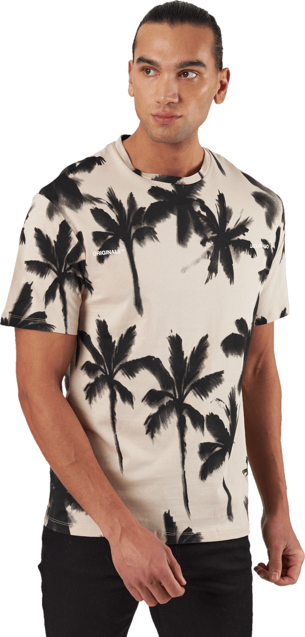 Palm Tree Print T-shirt White - Bild 2