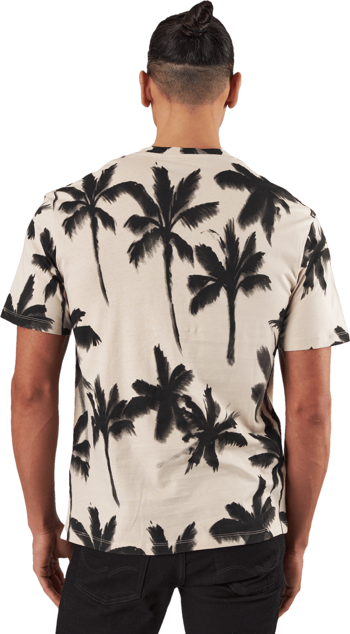 Palm Tree Print T-shirt White - Bild 3