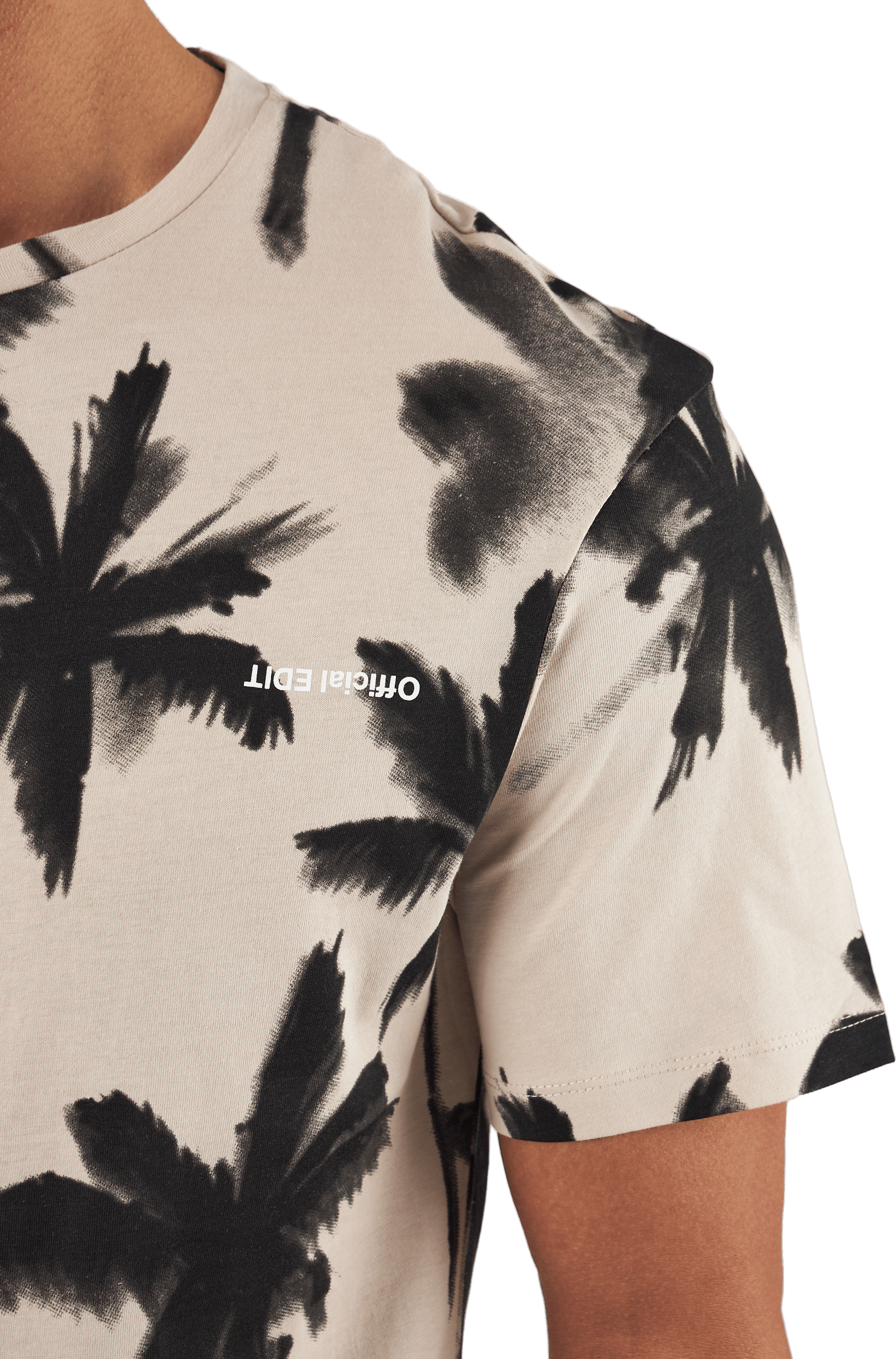 Palm Tree Print T-shirt White - Bild 5