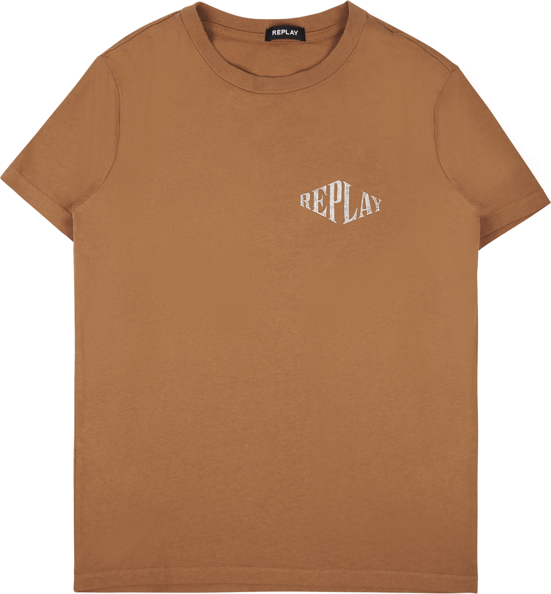Replay No Thema Tee 227 Tobacco