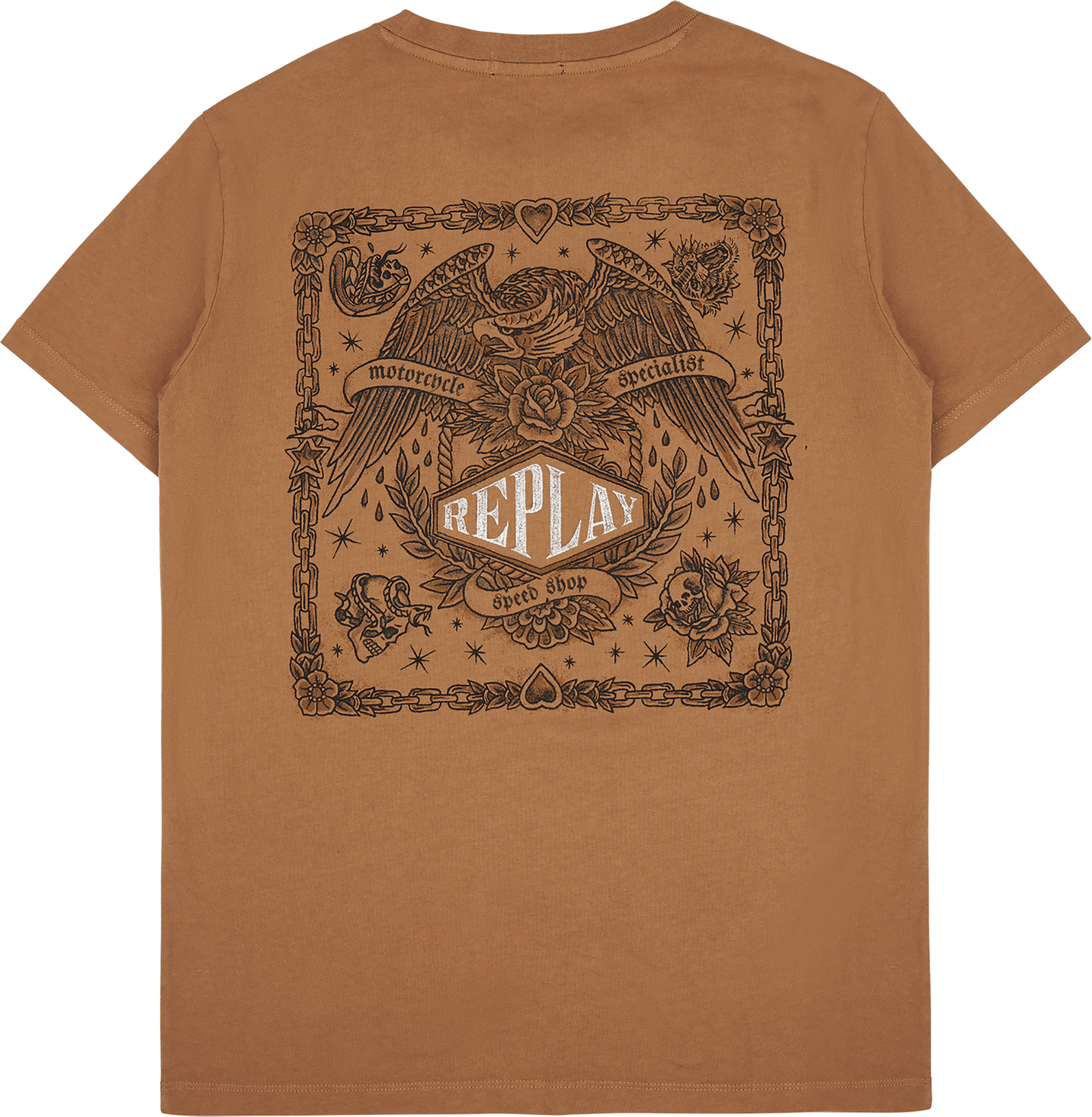 Replay No Thema Tee 227 Tobacco - Bild 2