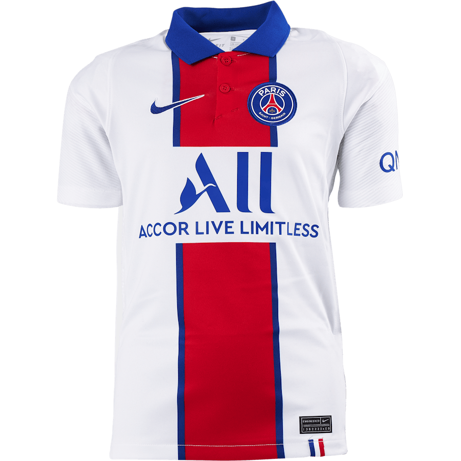 Psg Away Shirt 20/21 Kids White