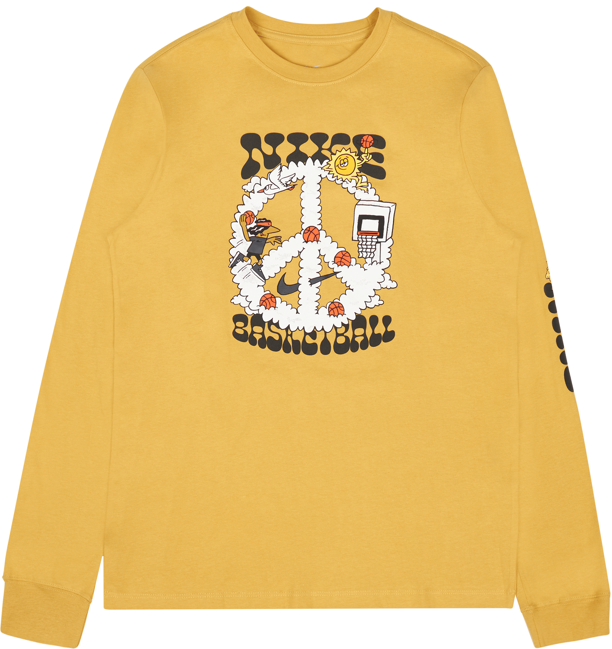 M Nk Tee Ls Wheat Gold