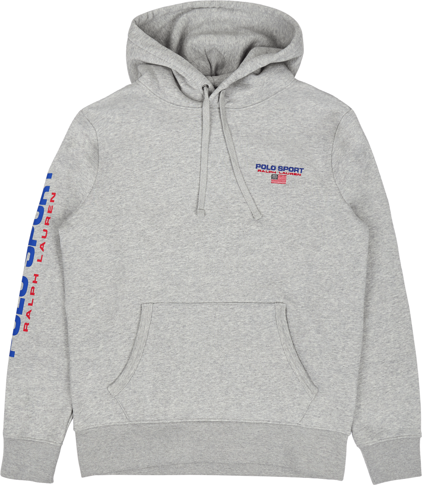 Polo Sport Fleece Hoodie Andover Heather/Red, Male, Tøj, hættetrøjer og sweatshirts, Grå, L