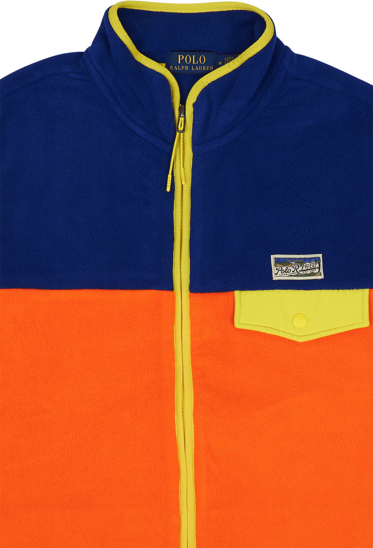 Color-Blocked Brushed Fleece Vest Sailing Orange Multi - Bild 3