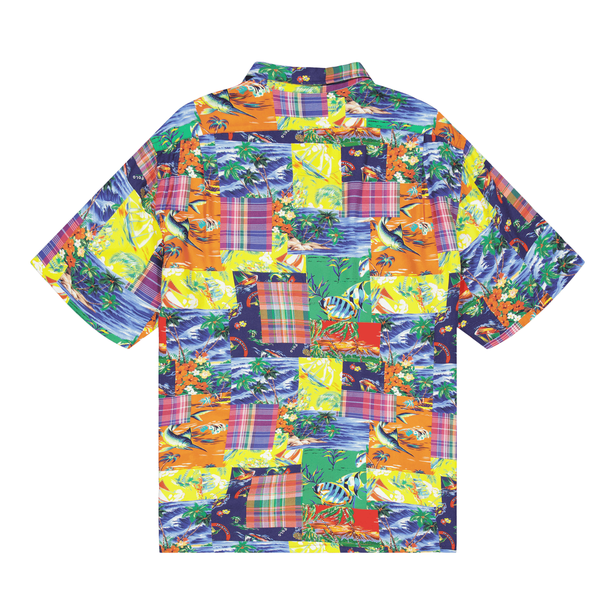 Classic Fit Patchwork Poplin Camp Shirt High Tide Patchwork - Bild 2