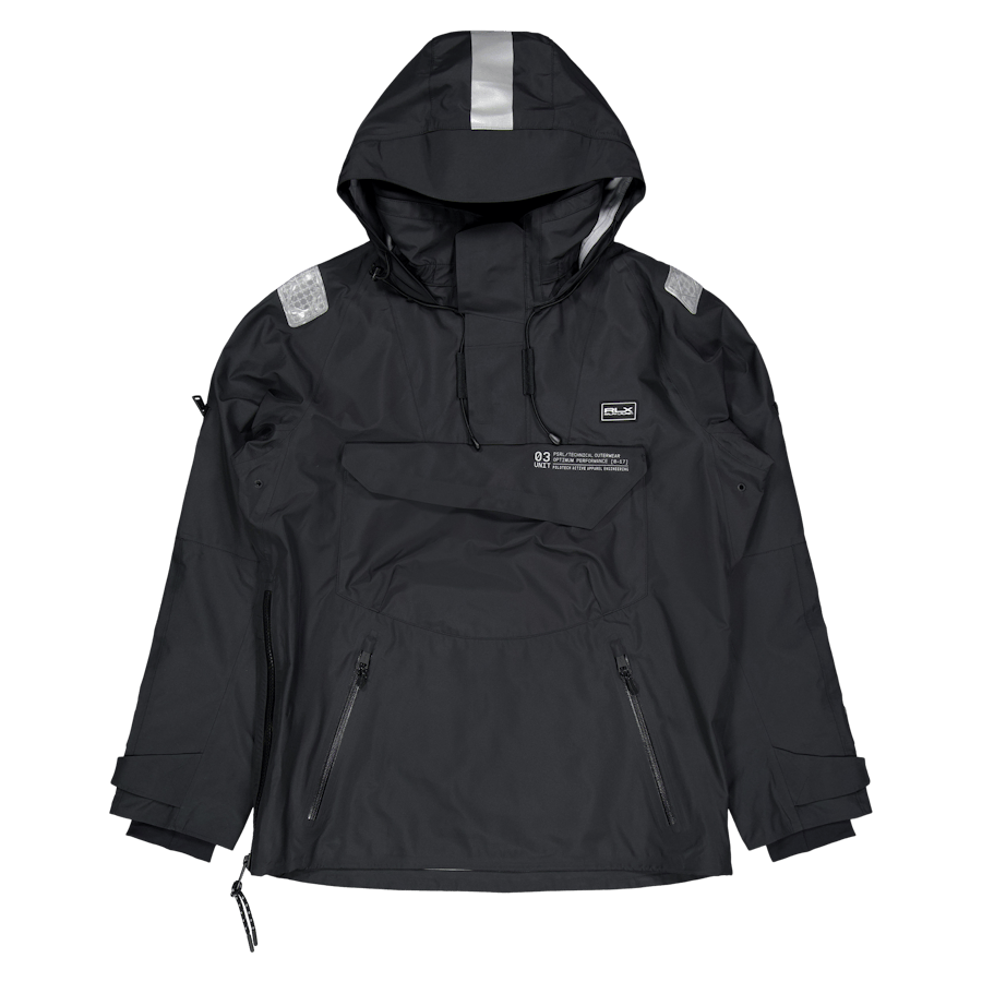 Tech Taffeta-patterson Pullove Polo Black