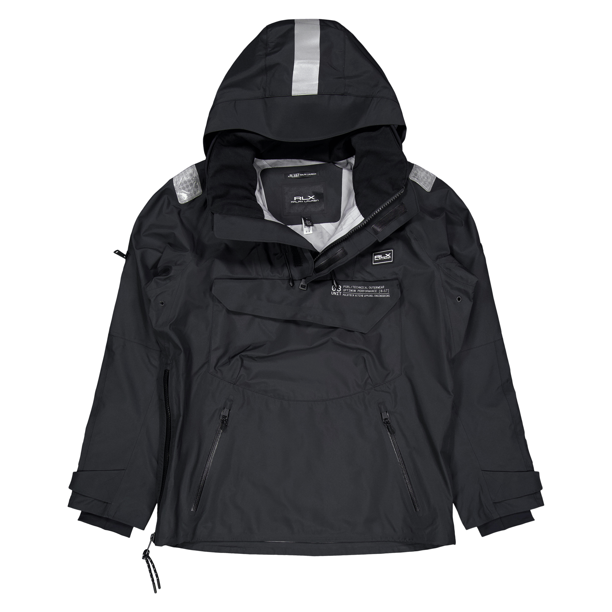 Tech Taffeta-patterson Pullove Polo Black - Bild 3