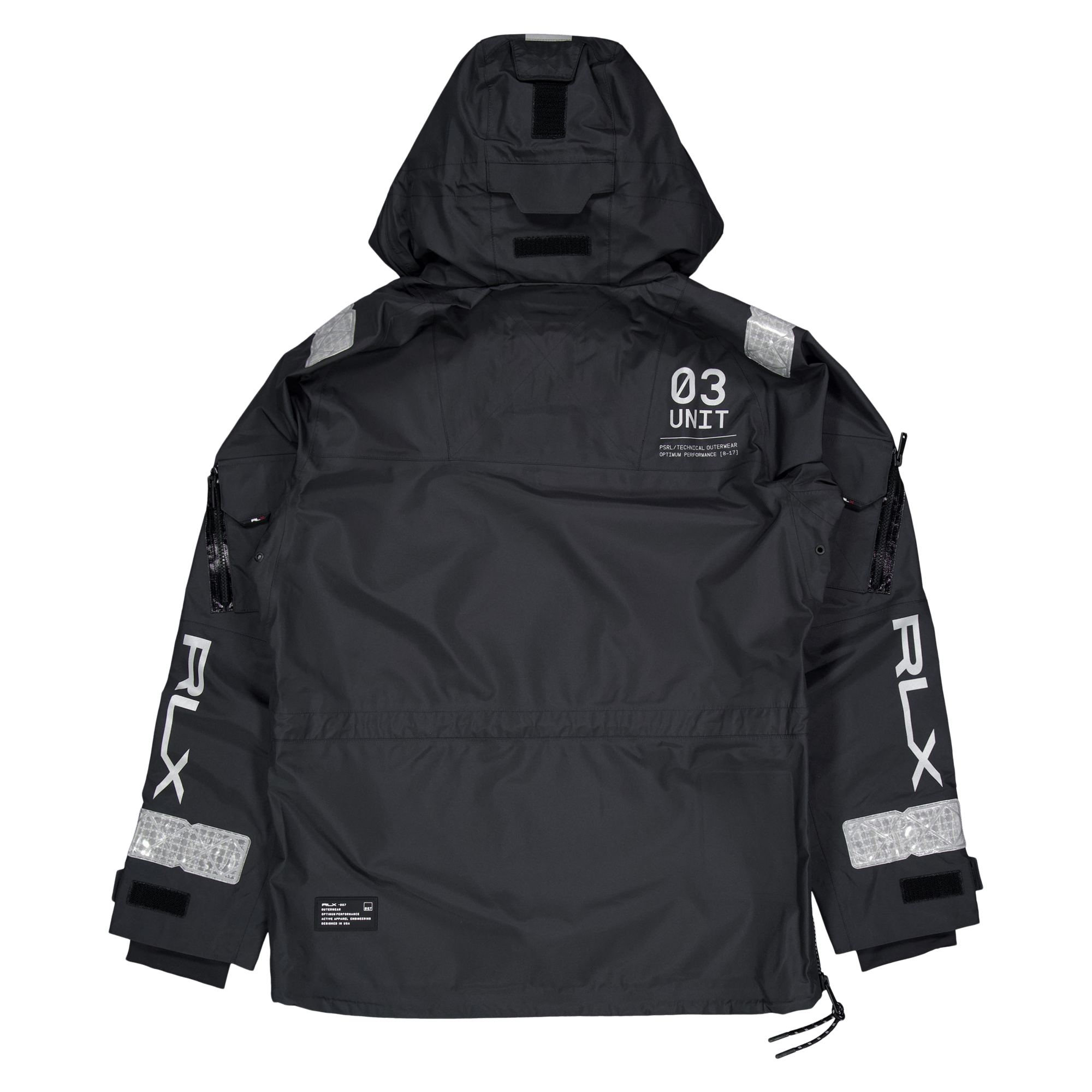 Tech Taffeta-patterson Pullove Polo Black - Bild 4