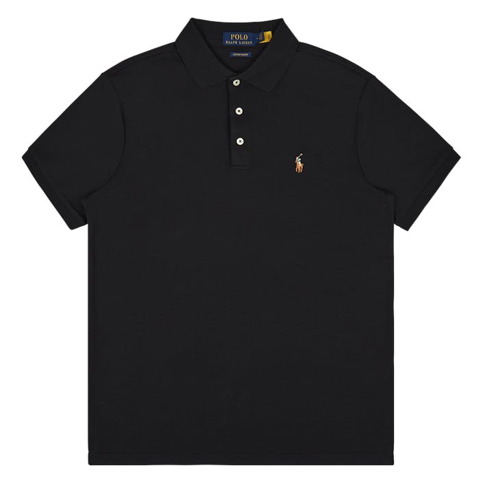 Polo Ralph Lauren Pima Polo-ssl-knt Polo, Male, Klær, Tops, Svart, M