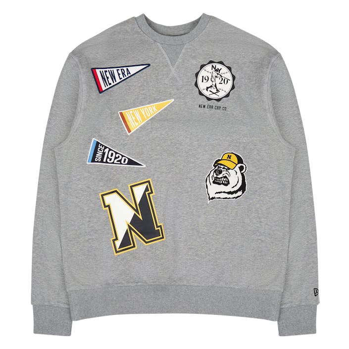 NE HERITAGE BADGE OS CREW NEW, Male, Vêtements, Hoodies & Sweatshirts, Gris, M