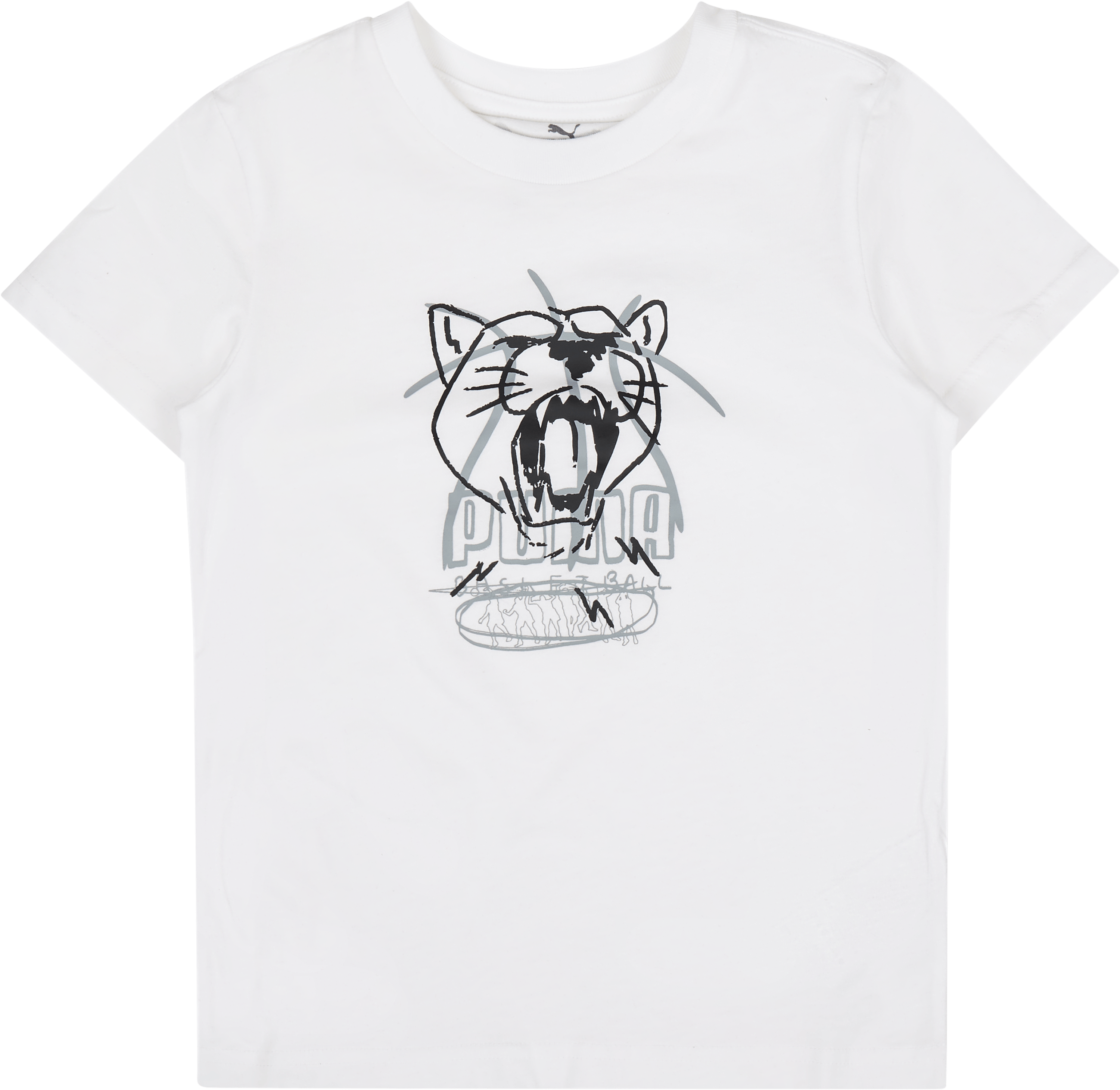 Basketball Tee B White