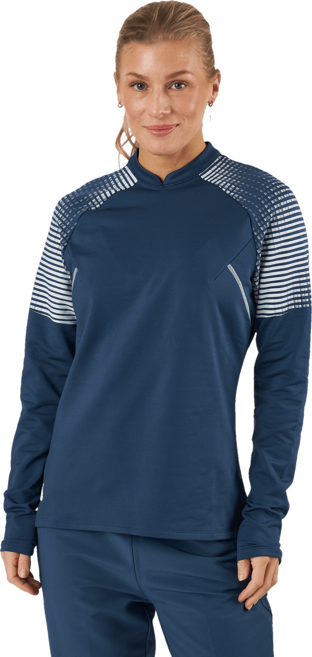 COLD.RDY Long-Sleeve Top Mock Long-Sleeve Top Crew Navy, Female, Apparels, Shirts, Blue, S