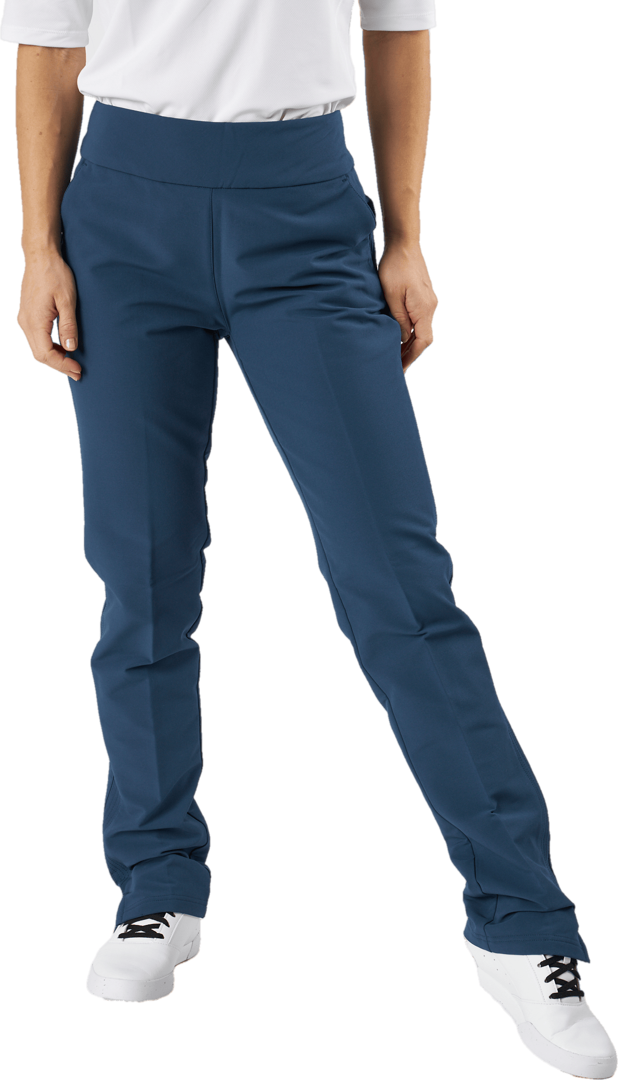 Winter Weight Pull-On Golf Trousers Crew Navy, Female, Apparels, Pants, Blue, L