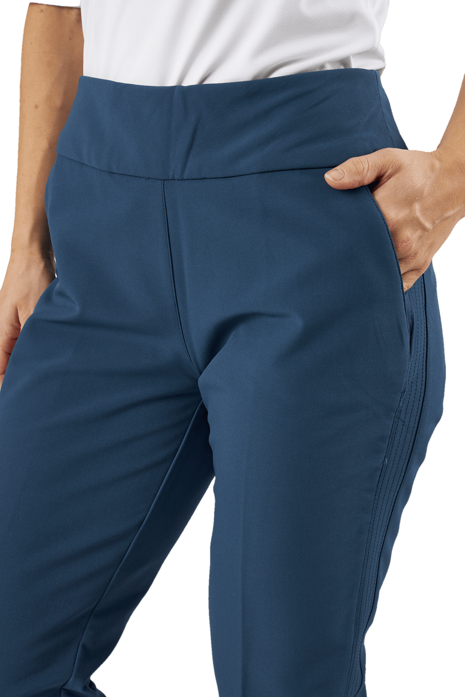 Winter Weight Pull-On Golf Trousers Crew Navy - Bild 5