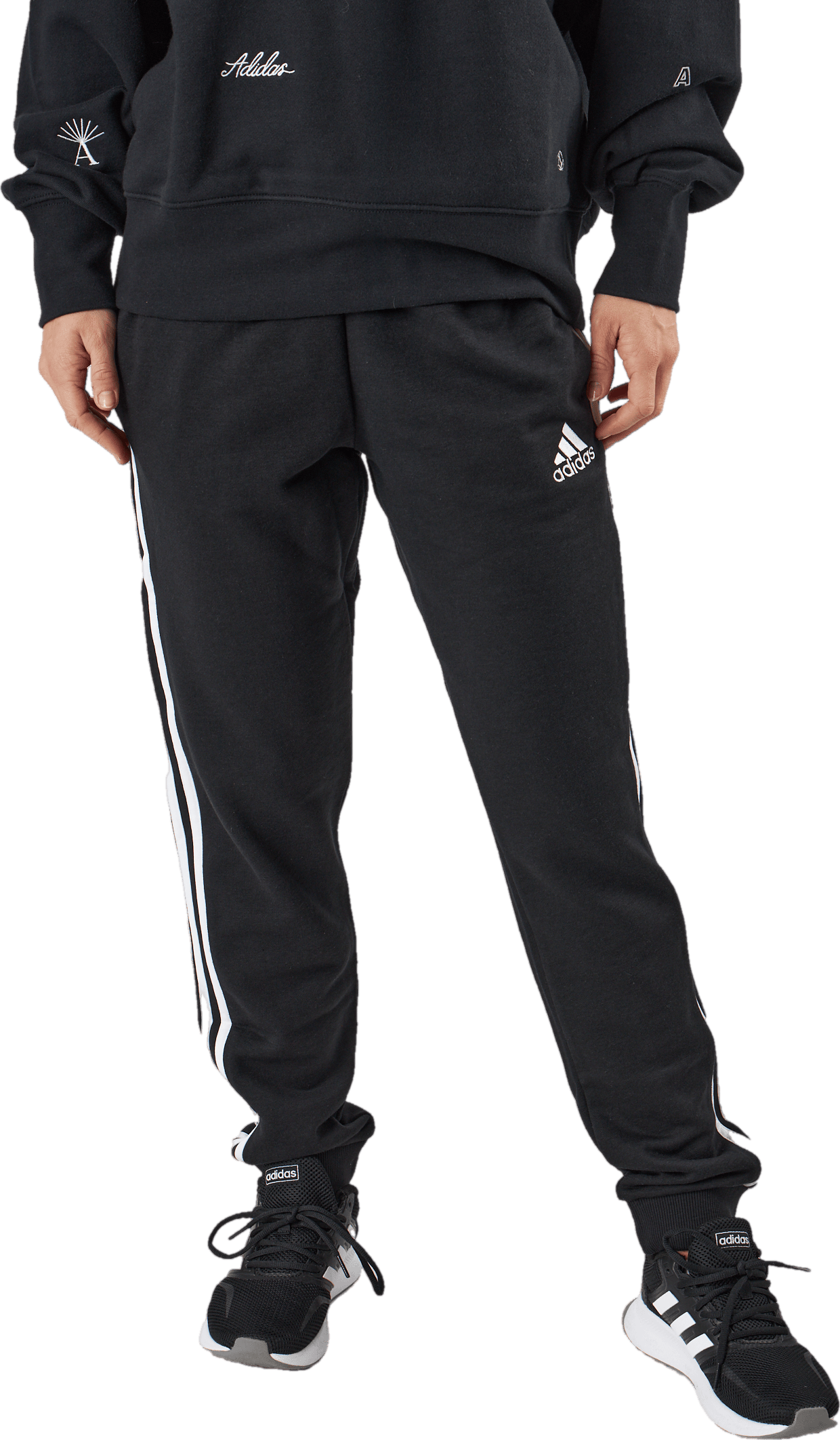Outline Joggers Black, Male, Apparels, Pants, Black, S