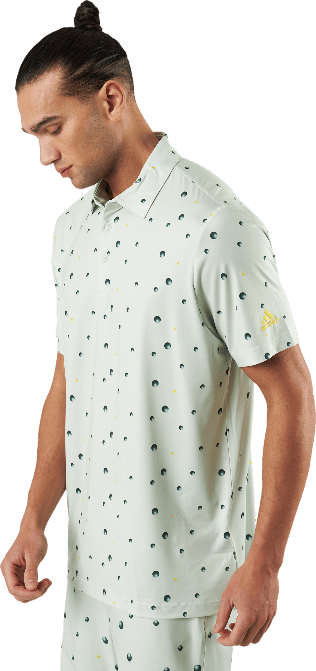 Ultimate365 Allover Print Golf Polo Shirt Linen Green / Shadow Green / Impact Yellow - Bild 2