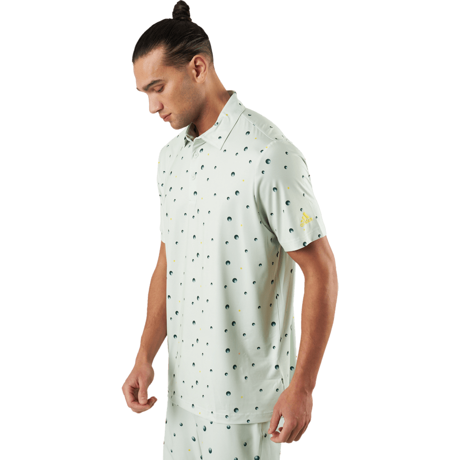 Ultimate365 Allover Print Golf Polo Shirt Linen Green / Shadow Green / Impact Yellow - Bild 2