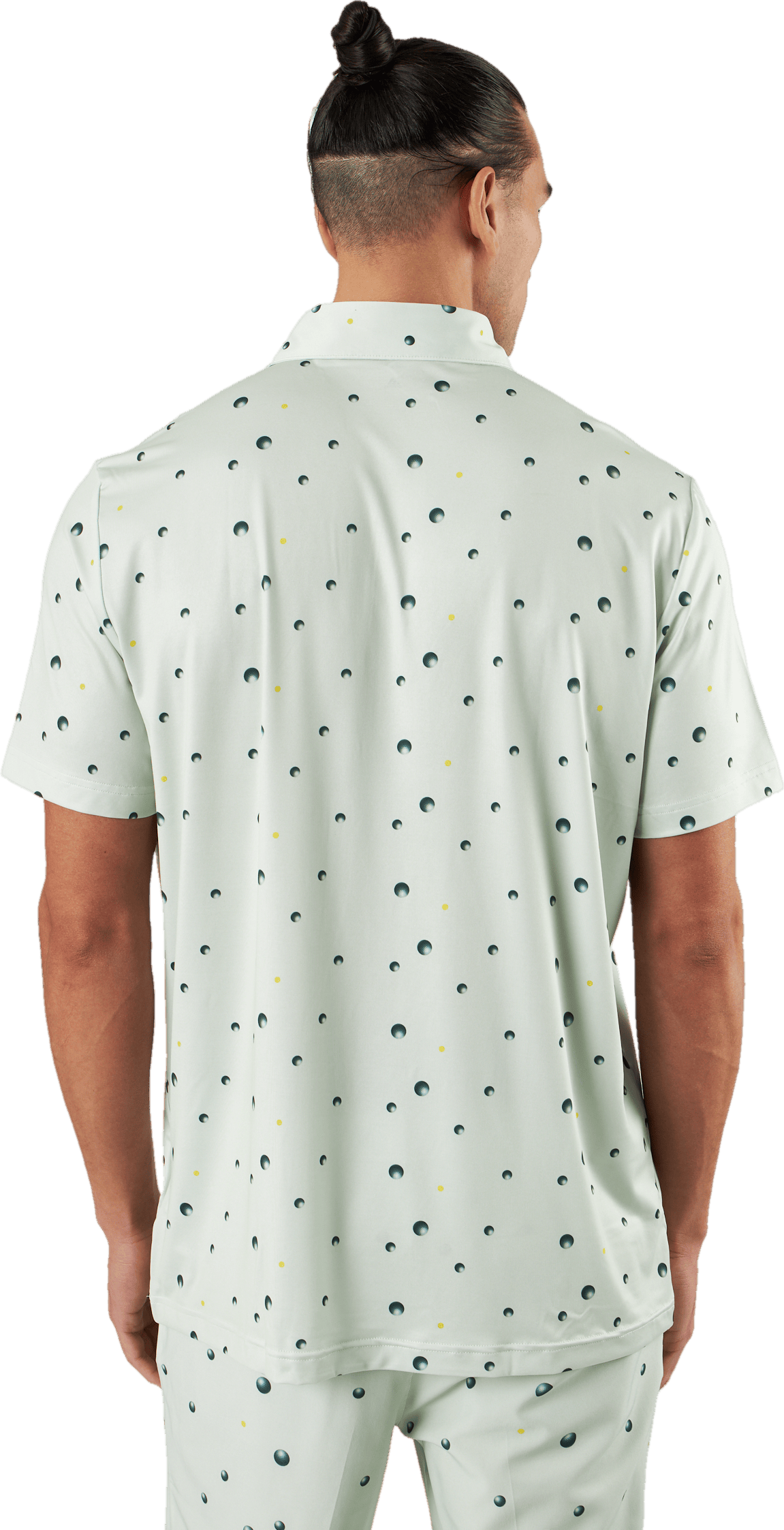 Ultimate365 Allover Print Golf Polo Shirt Linen Green / Shadow Green / Impact Yellow - Bild 3